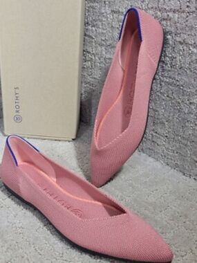 Rothy's Pink Pointed-Toe Knit Flats (does not come with the box)